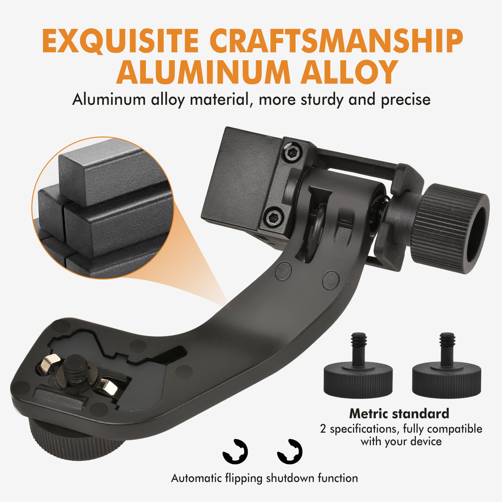 PVS 14 Night Vision J-Arm Mount - Aluminum Alloy NVG Adapter for Rhino Mount | Compatible with All PVS14 Models | Tactical Gear for Military, Hunting & Night Operations (Black)