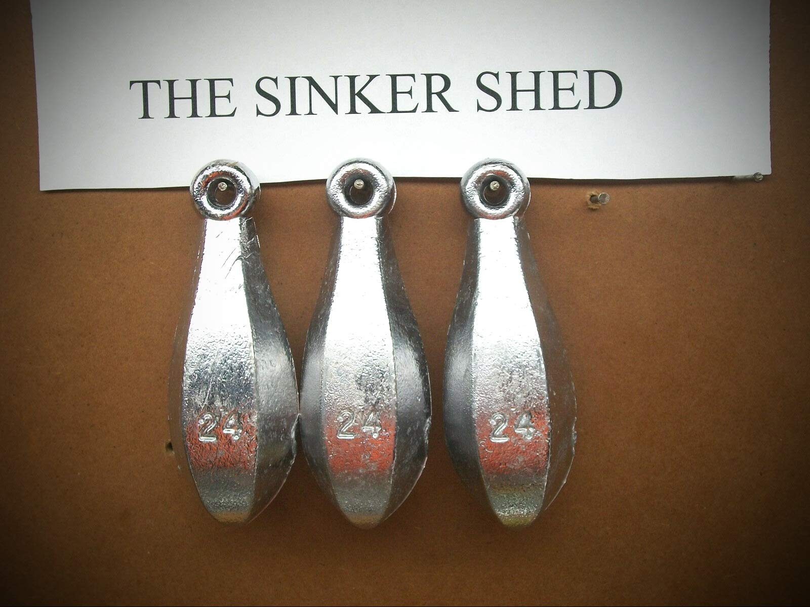 24oz Bank Sinkers Fishing Weights Set - 3 Pack Heavy Duty Sinker Supplies for Freshwater & Saltwater Fishing Gear - Perfect for Bass, Catfish, and Deep Sea Angling