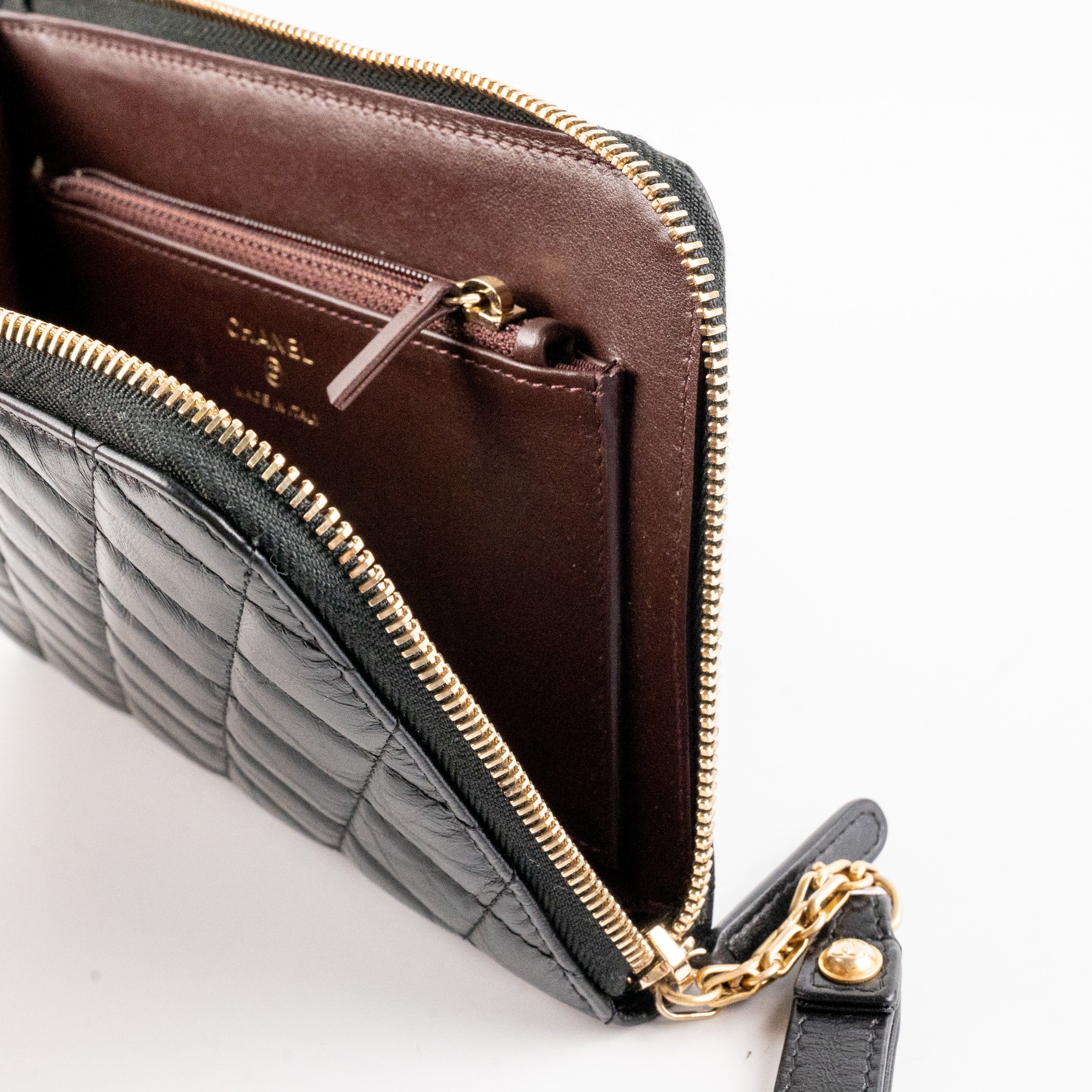 Chanel Reissue 2.55 Wristlet Wallet in Black | Luxury Leather Card Holder for Women | Perfect for Evening Bags & Travel Essentials
