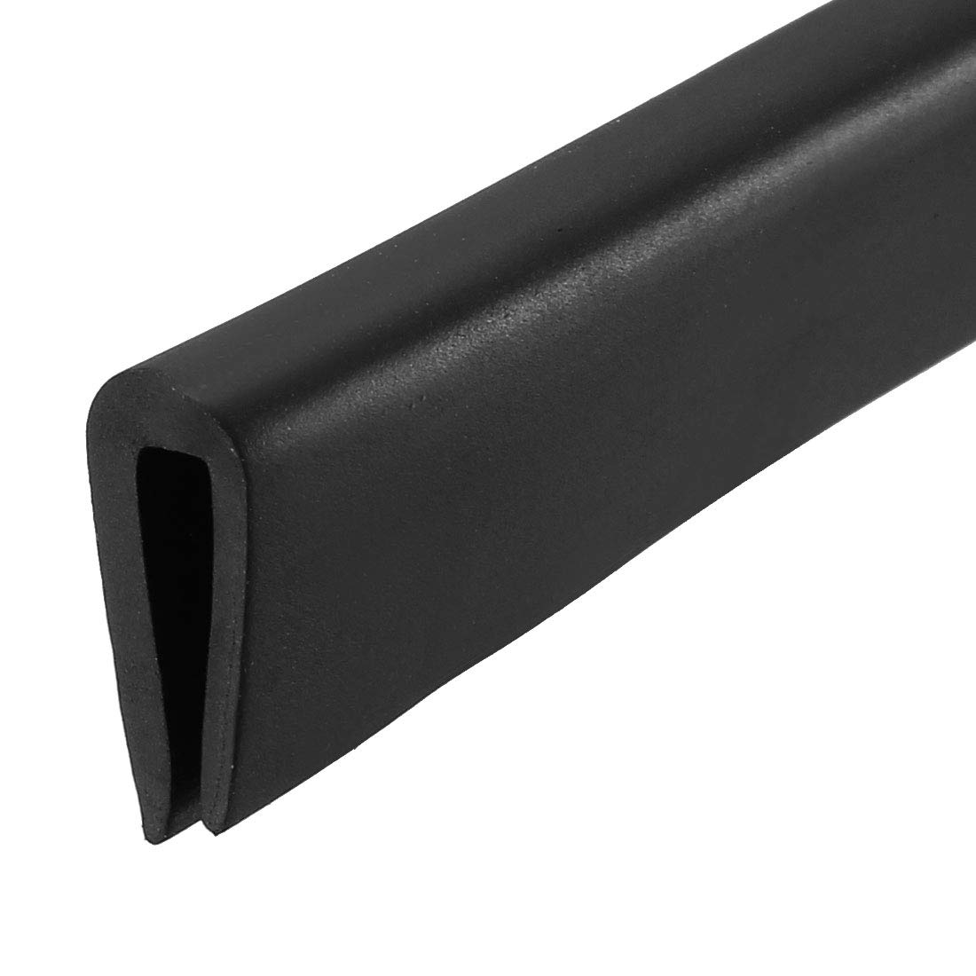 uxcell Black Rubber U Channel Edge Protector - 1/16