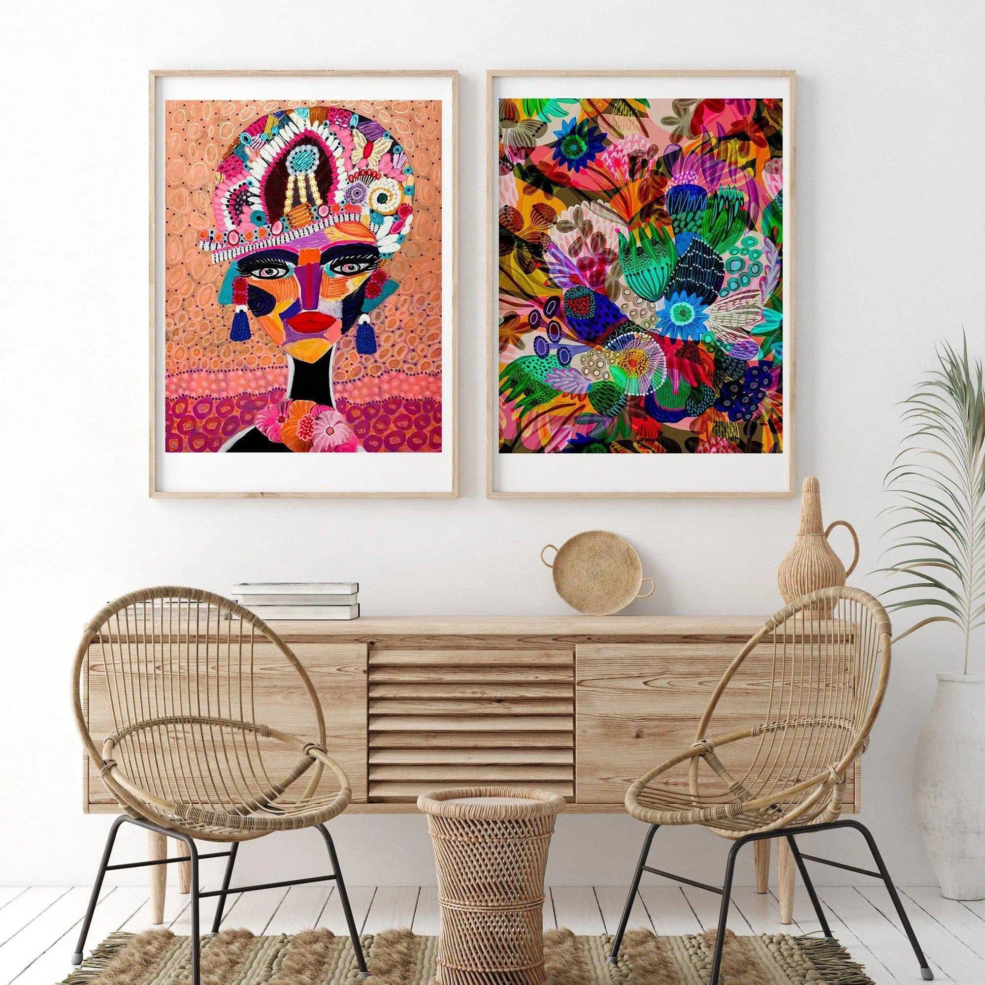 Empress & Garden of Eden Wall Art Prints - Premium Canvas Paintings for Home Decor, Living Room & Bedroom Wall Decorations