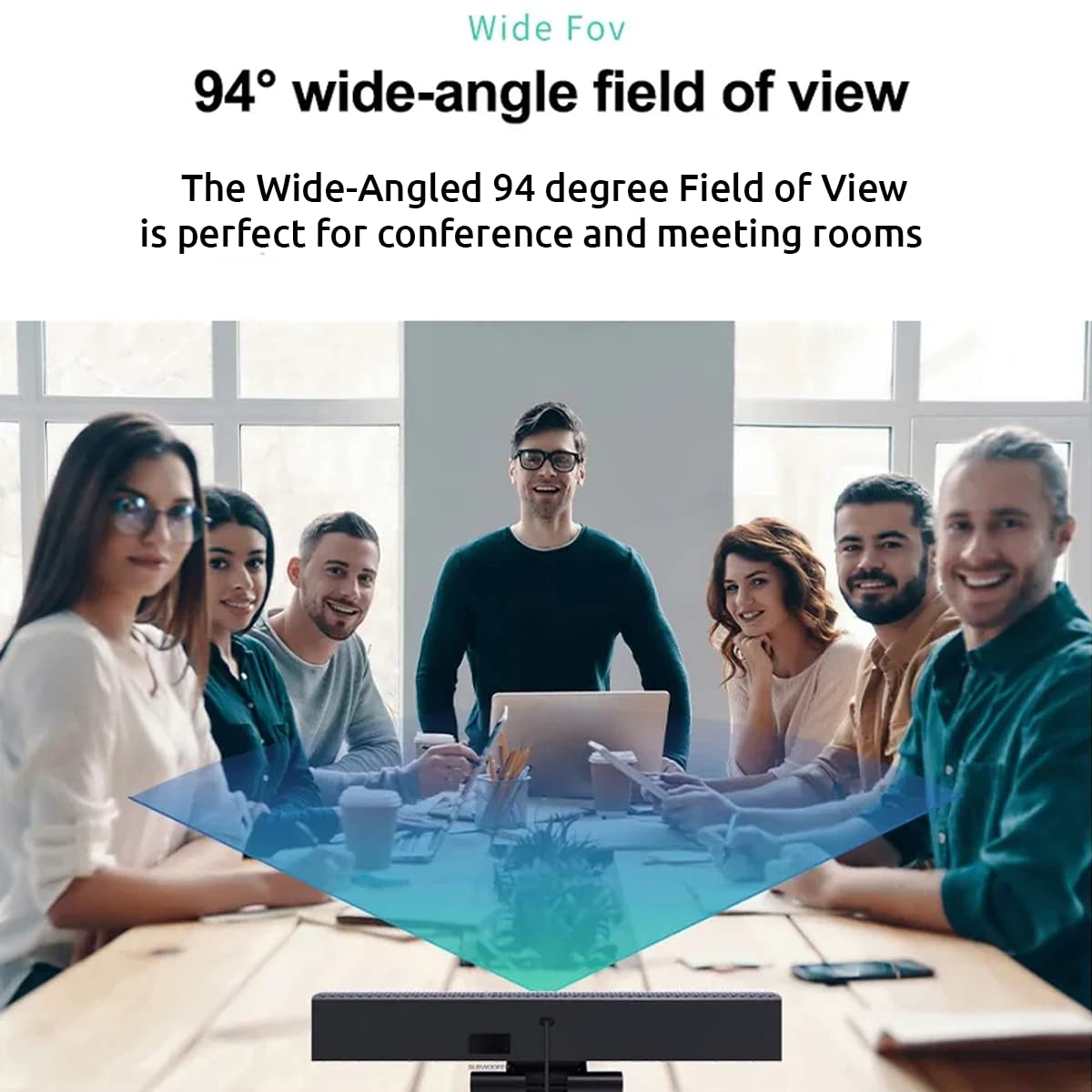 Professional HD 1080p Webcam with Dual Noise Cancelling Mics & Built-in Subwoofer - 120° Wide Angle USB Web Camera for Live Streaming (USB-A/USB-C) - Compatible with Zoom, Teams, Webex - Perfect for Remote Work, Online Classes & Video Conferencing on PC, Mac & Laptop