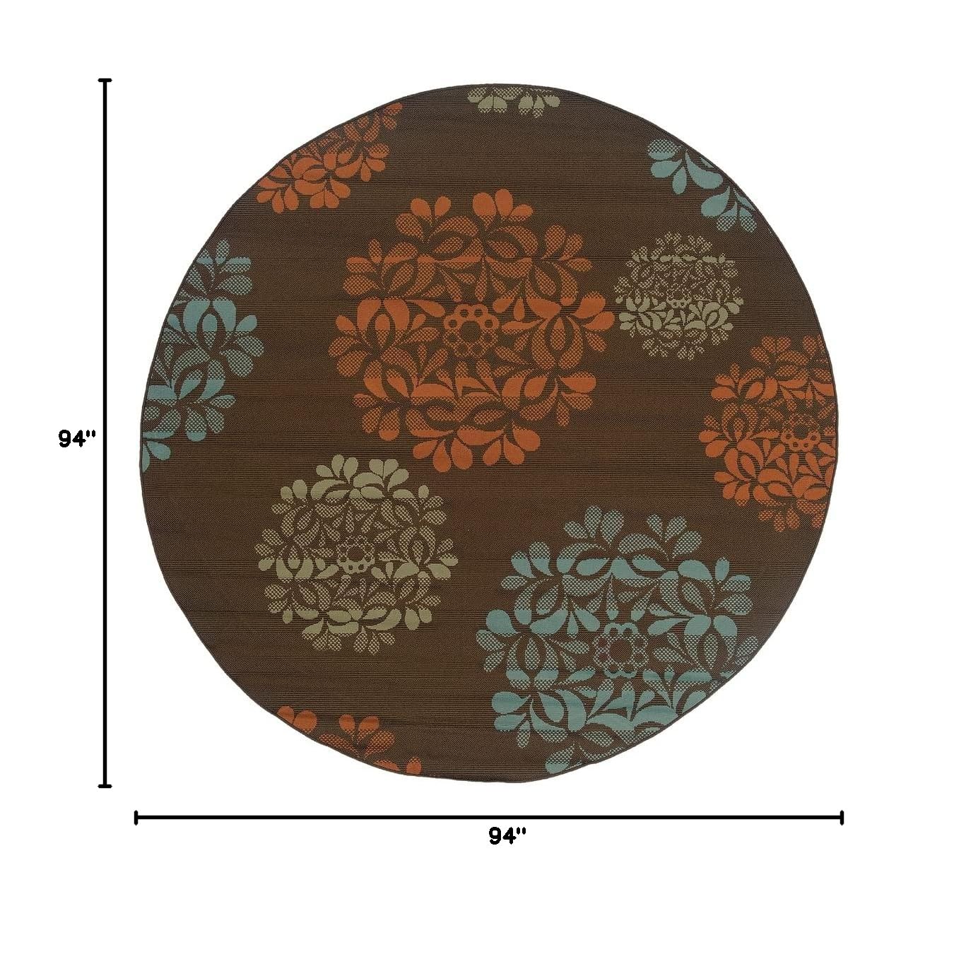Vista Home Malta Floral Medallions Indoor-Outdoor Area Rug 7'10