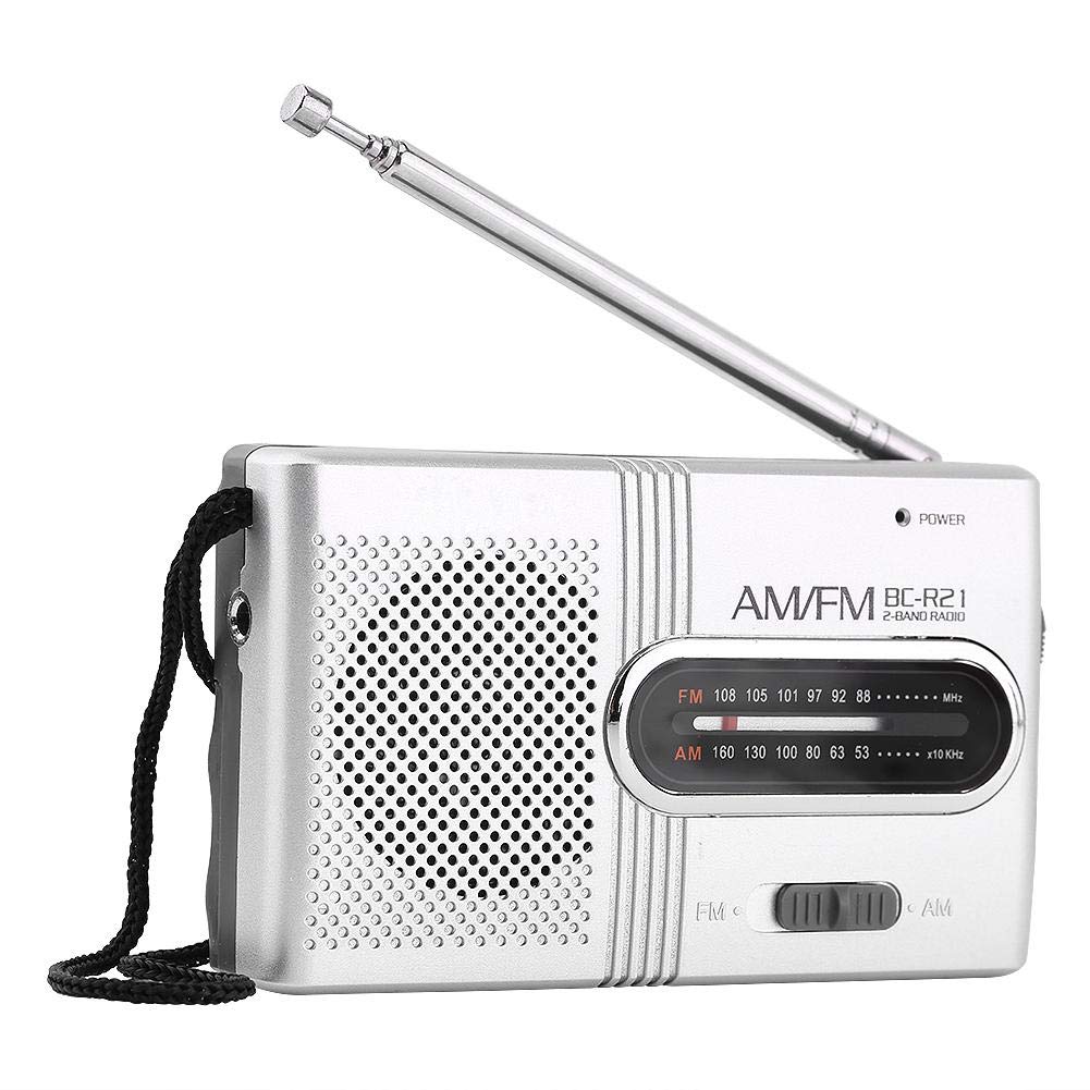 AM/FM Mini Radio Speakers Receiver - Portable Universal Stereo Music Player for Home, Office, and Outdoor Use