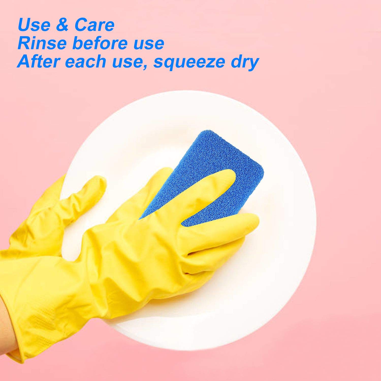 Non-Scratch Silicone Kitchen Sponges - 10 Pack Fragrance & Odor Free Dish Scrubbers - Gentle Cleaning for Pots, Pans & Dishes - Perfect for Daily Kitchen Cleaning & Dishwashing