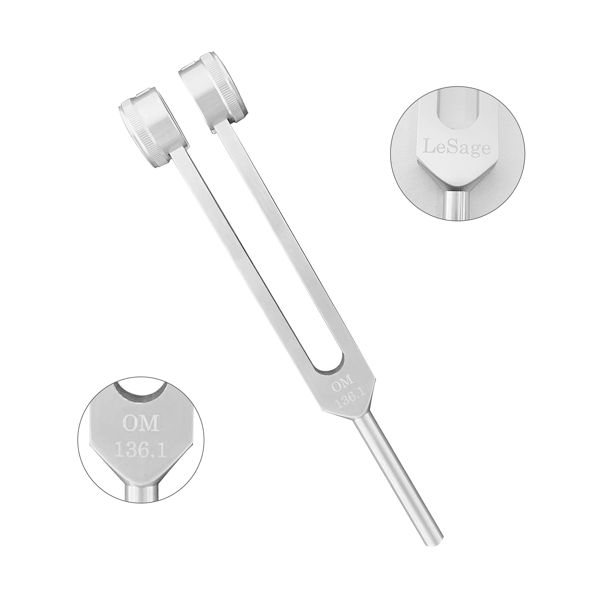 136.1Hz Weighted Angel Tuning Fork for Chakra Healing & Sound Therapy | Medical Grade Sonic Slider | Perfect for Yoga, Meditation & Energy Balancing