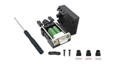 20PCS Female DB9 Solderless Breakout Connector - RS232 D-SUB 9 Pin Serial Port Terminal Adapter for Industrial Automation & Computer Networking