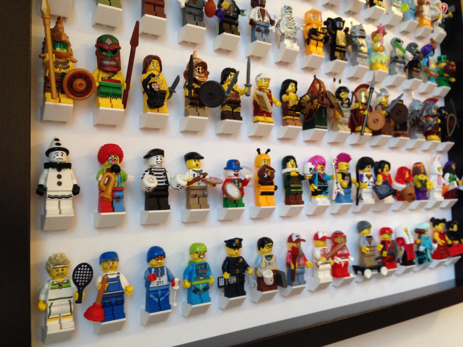 Large Black Display Frame for Lego® Minifigures - Showcase & Protect Your Collection - Perfect for Home Decor, Office Display, and Gift Giving