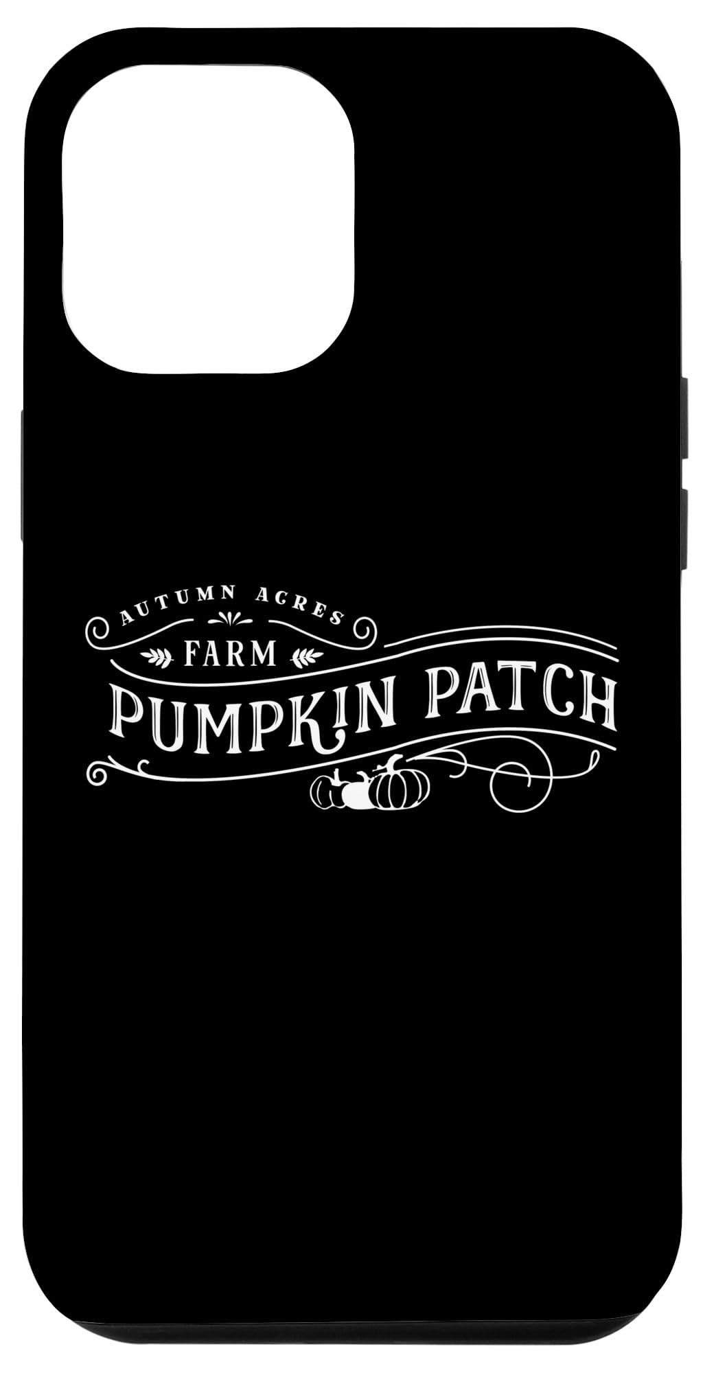 iPhone 12 Pro Max Case - Vintage Retro Design with Autumn Acres Farm Pumpkin Patch Art - Perfect for Fall Season, Farm Visits & Pumpkin Picking Outings