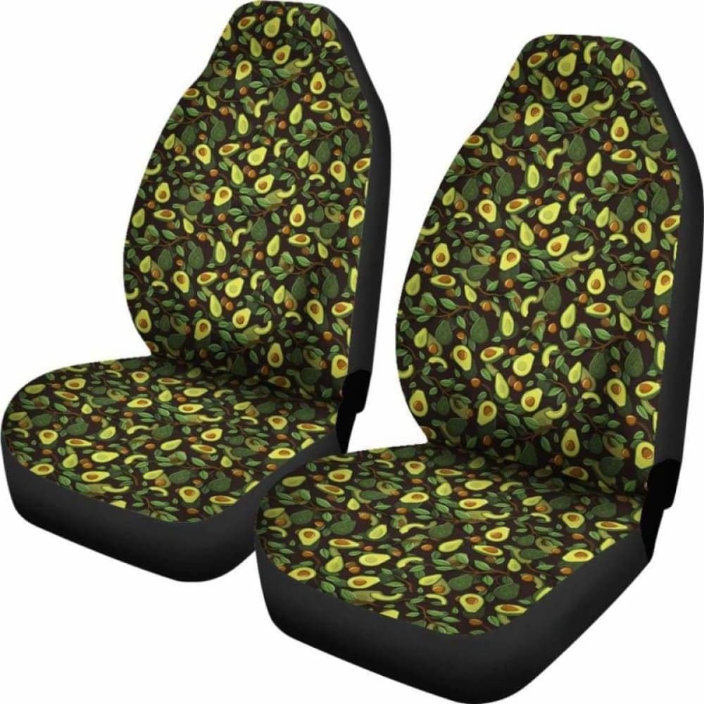 Soft Avocado Pattern Car Seat Covers - Universal Fit Seat Protectors for Cars & Trucks (174914) - Perfect for Road Trips, Daily Commutes & Protecting Leather Seats
