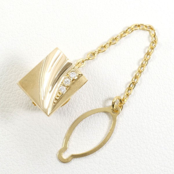 18K Yellow Gold Diamond Pin Brooch - Elegant Jewelry for Women, Perfect for Weddings, Parties & Special Occasions