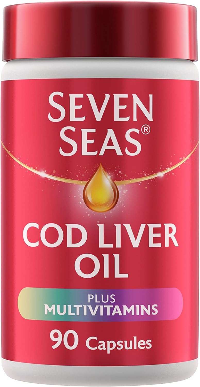 Seven Seas Pure Cod Liver Oil & Multivitamin Supplement | 90 Softgels | 4 Pack Bundle for Immune Support & Joint Health | Perfect for Adults & Seniors Daily Wellness Routine