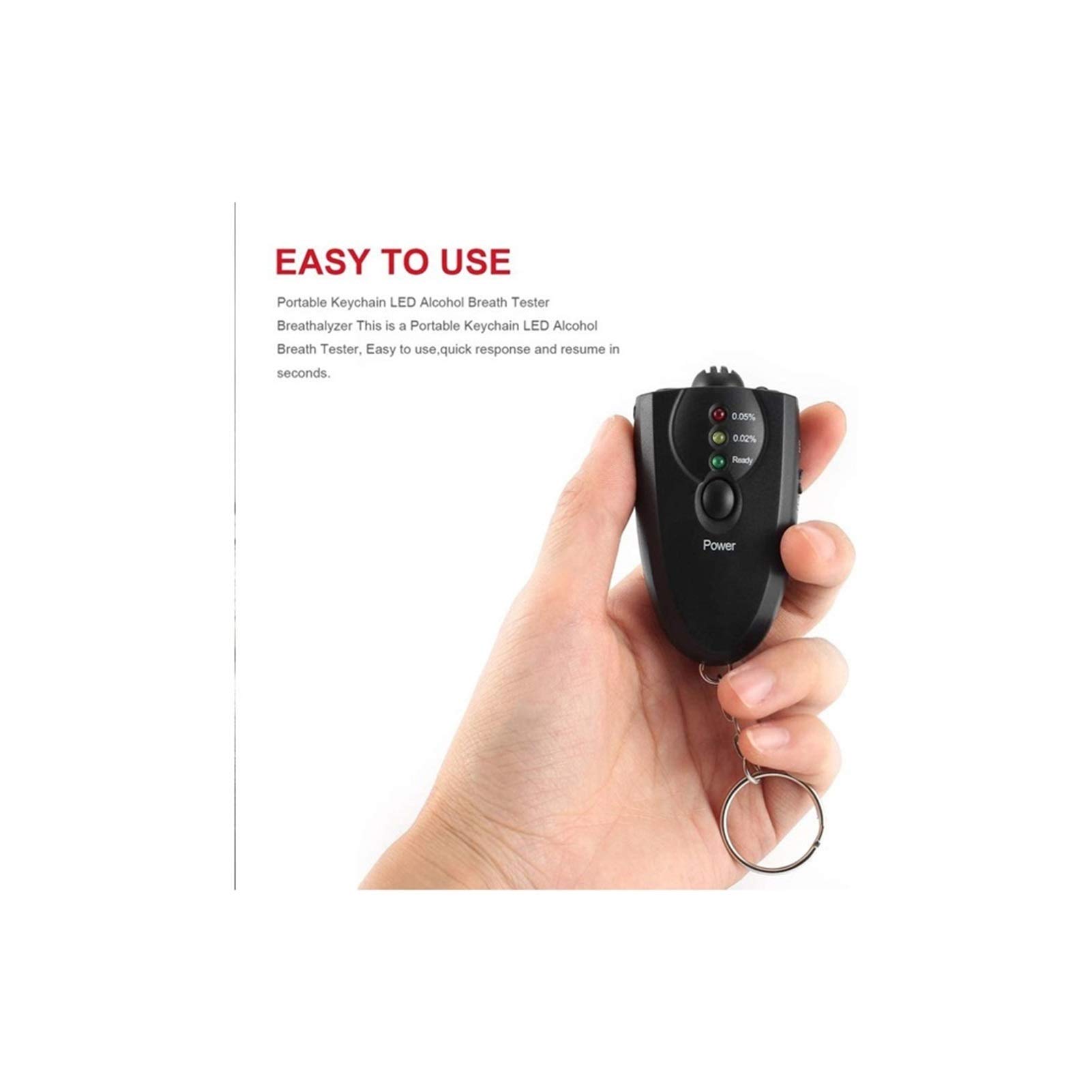 Professional Breath Alcohol Tester - High Accuracy Portable Breathalyzer for Personal & Workplace Use | Car Alcohol Detector, Reliable BAC Measurement | Perfect for Road Safety, Party Monitoring & Workplace Compliance