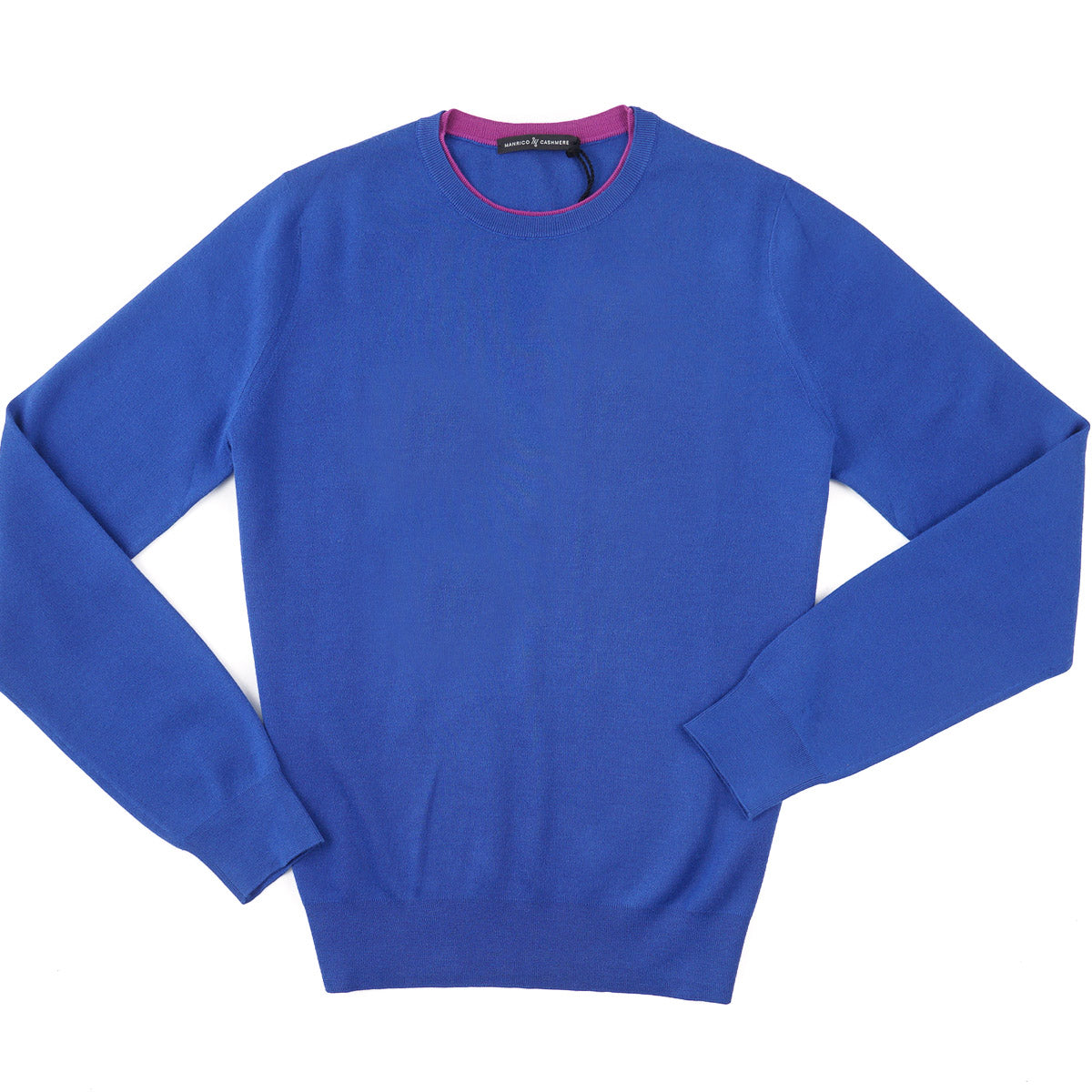 Premium Manrico Slim Fit Cashmere Sweater with Tipped Collar - Luxury Winter Knitwear for Men, Perfect for Office, Date Night & Holiday Gatherings