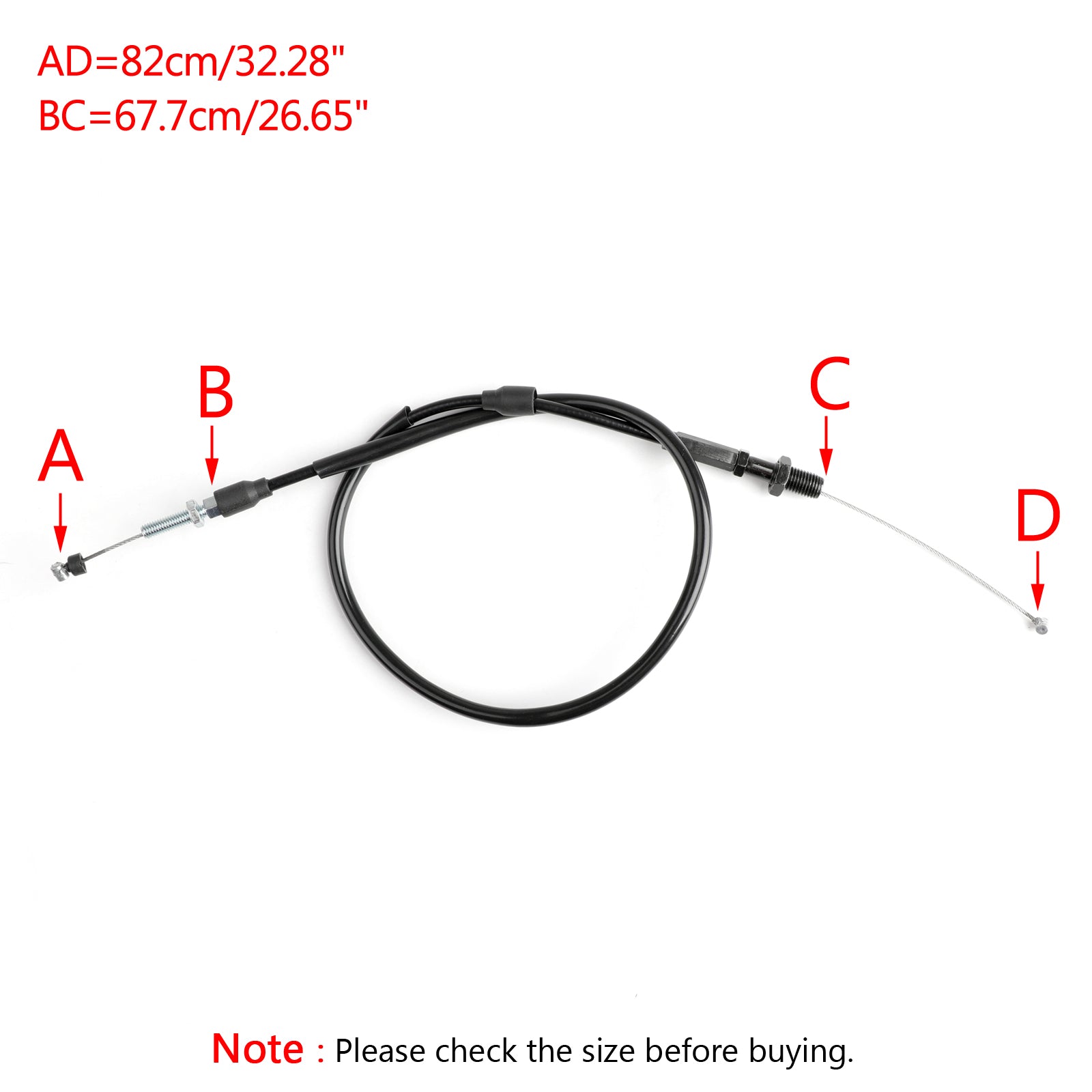 Ducati 696 796 1100 Motorcycle Throttle Cable Replacement - Universal Fit OEM Quality 1-Piece Wire Line for Smooth Acceleration - Perfect for Street Riding, Racing & Performance Upgrades