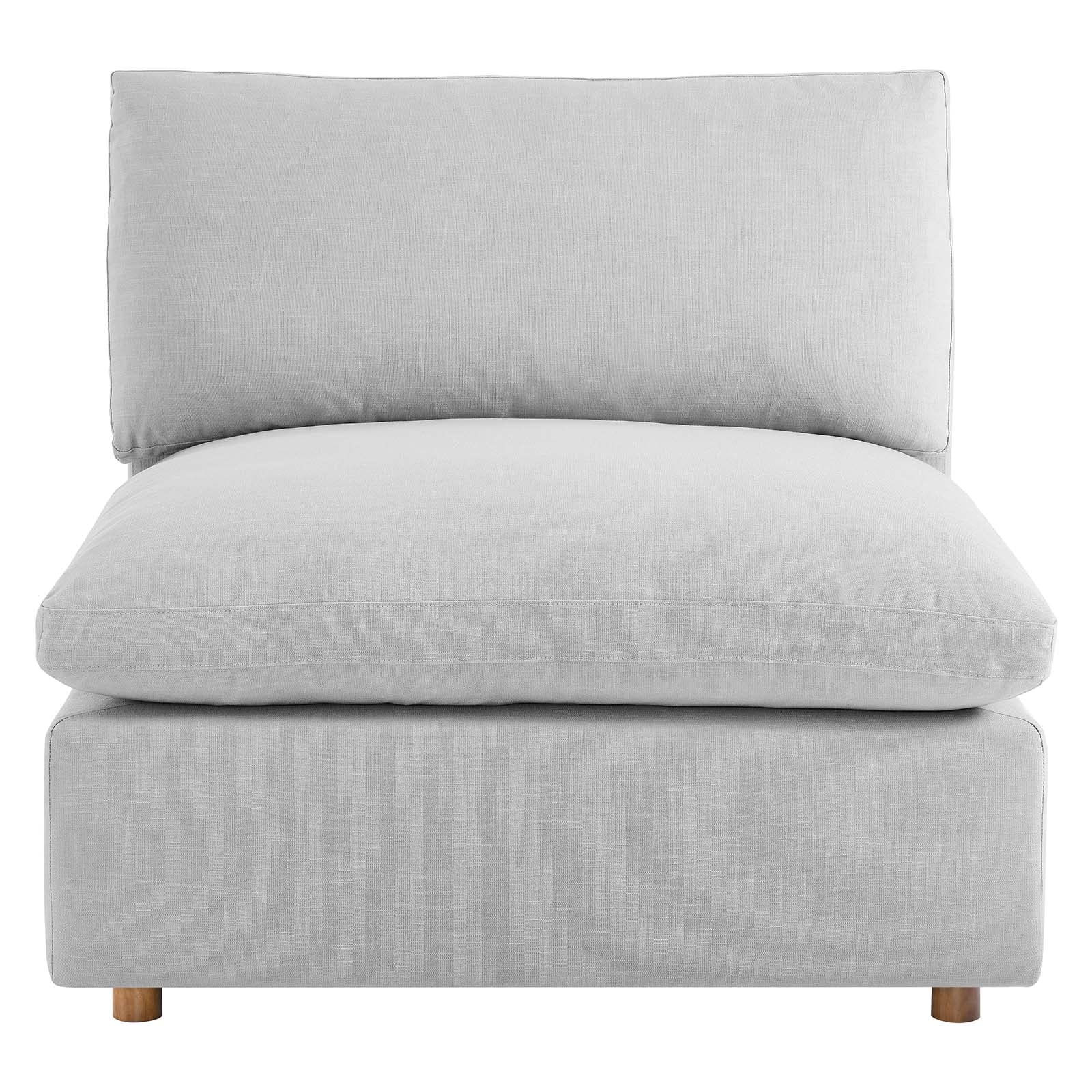 Modway Commix Down-Filled Overstuffed Upholstered 8-Piece Sectional Sofa Set - Modern L-Shaped Living Room Couch with Chaise for Home Theater & Family Gatherings