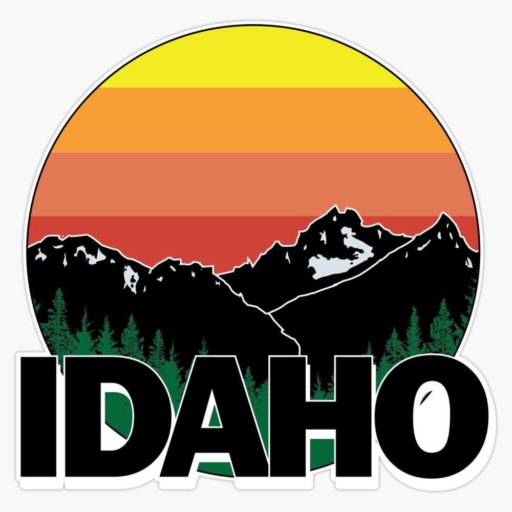 Idaho Sawtooth Mountain Range Vinyl Decal Sticker - 5