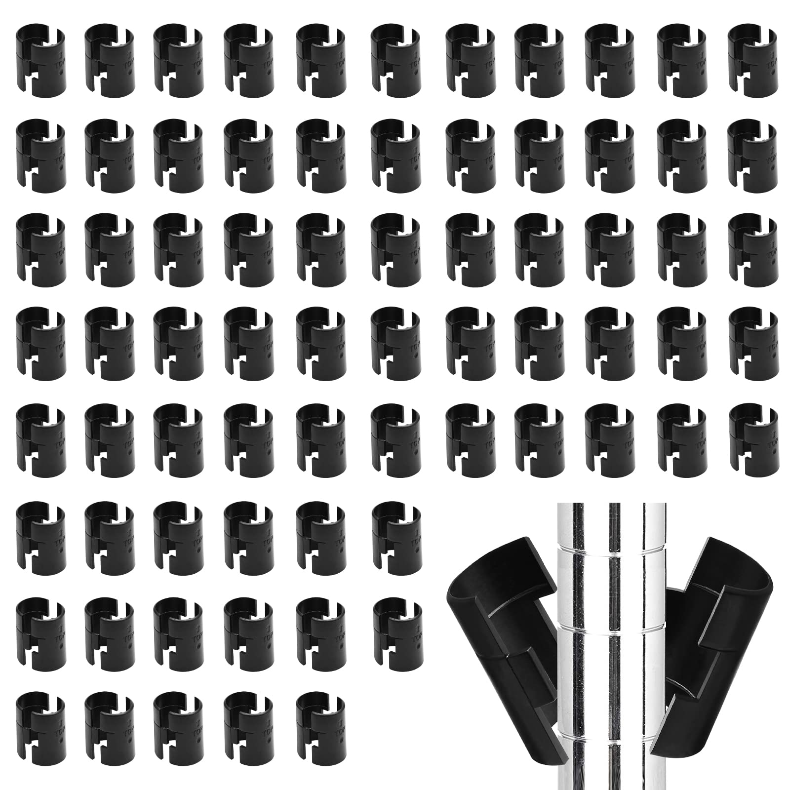 Litoexpe 72 Pcs Wire Shelf Clips - 1