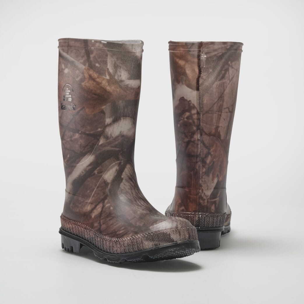 Stomp Camo Kids' Rain Boots - Waterproof & Durable for Outdoor Play, Puddle Jumping & Gardening - Boys & Girls Non-Slip Rubber Boots