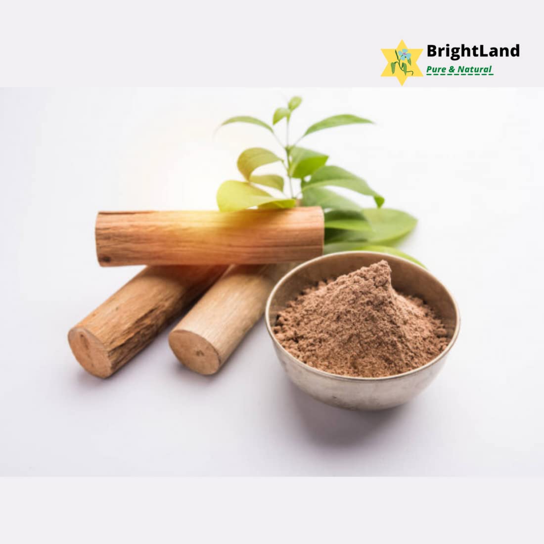 Brightland Organic Skincare Set - Rose Petal Powder, Orange Peel Powder, Multani Mitti Clay, Neem Leaf Powder & Sandalwood Powder (50g Each, 250g Total) for DIY Face Masks, Ayurvedic Beauty & Natural Skin Care