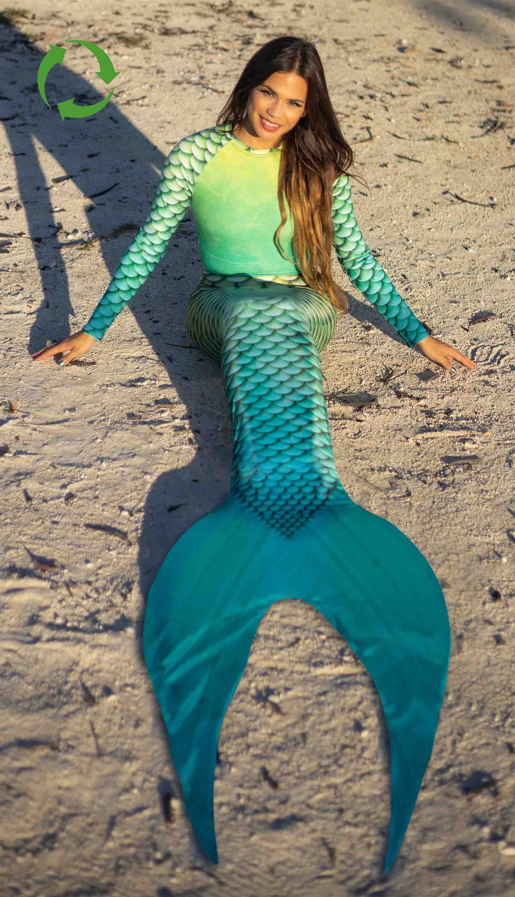 Peridot Eco Sirena Tail - Genuine Green Gemstone Mermaid Tail Jewelry for Women | Perfect for Costume Parties, Cosplay, and Fantasy Photoshoots