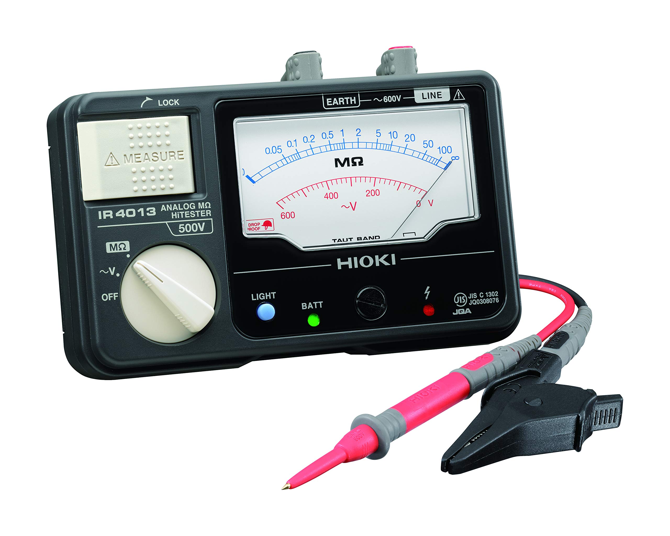 HIOKI IR4013-10 Analog Insulation Tester - 500V/1000V Resistance Meter for Electrical Equipment Testing | Perfect for Industrial Maintenance, HVAC Systems & Home Electrical Safety Checks