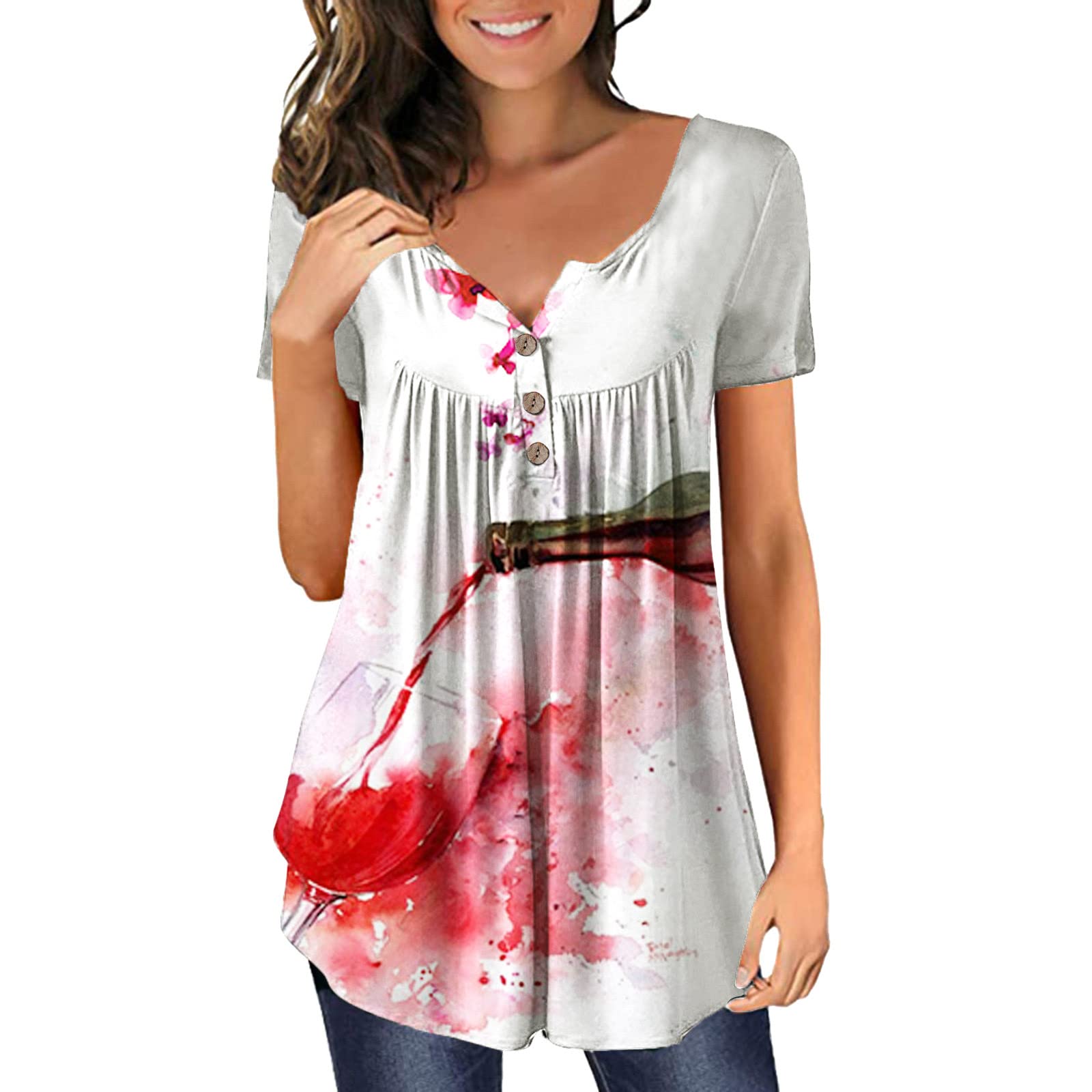 Women's Dressy Button Down V-Neck Shirts - Long & Short Sleeve Office Blouses for Casual & Professional Wear | Perfect for Work, Business Meetings & Smart Casual Outfits