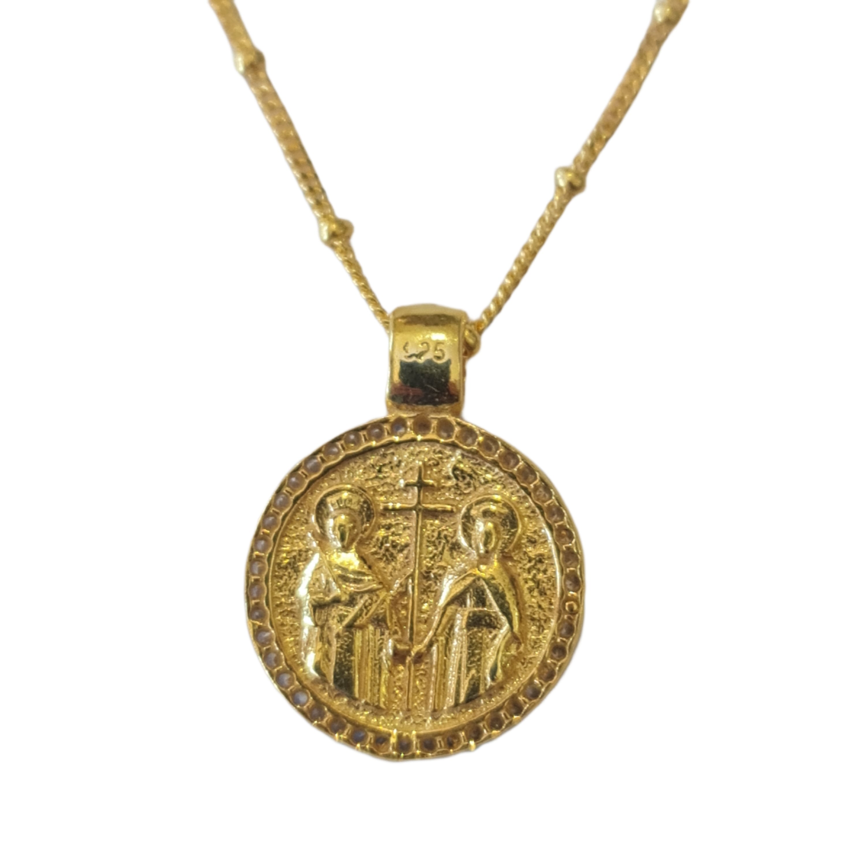 Constantinato Aegina Gold Necklace - Elegant 18K Gold Pendant for Women | Perfect for Weddings, Parties & Special Occasions