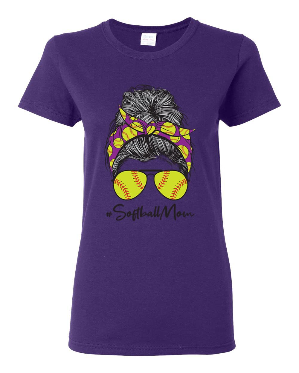 Softball Mom Graphic T-Shirt - Comfortable Women's Tee for Game Day, Sports Lovers & Mother's Day - Perfect for Team Spirit, Sideline Cheering & Casual Wear