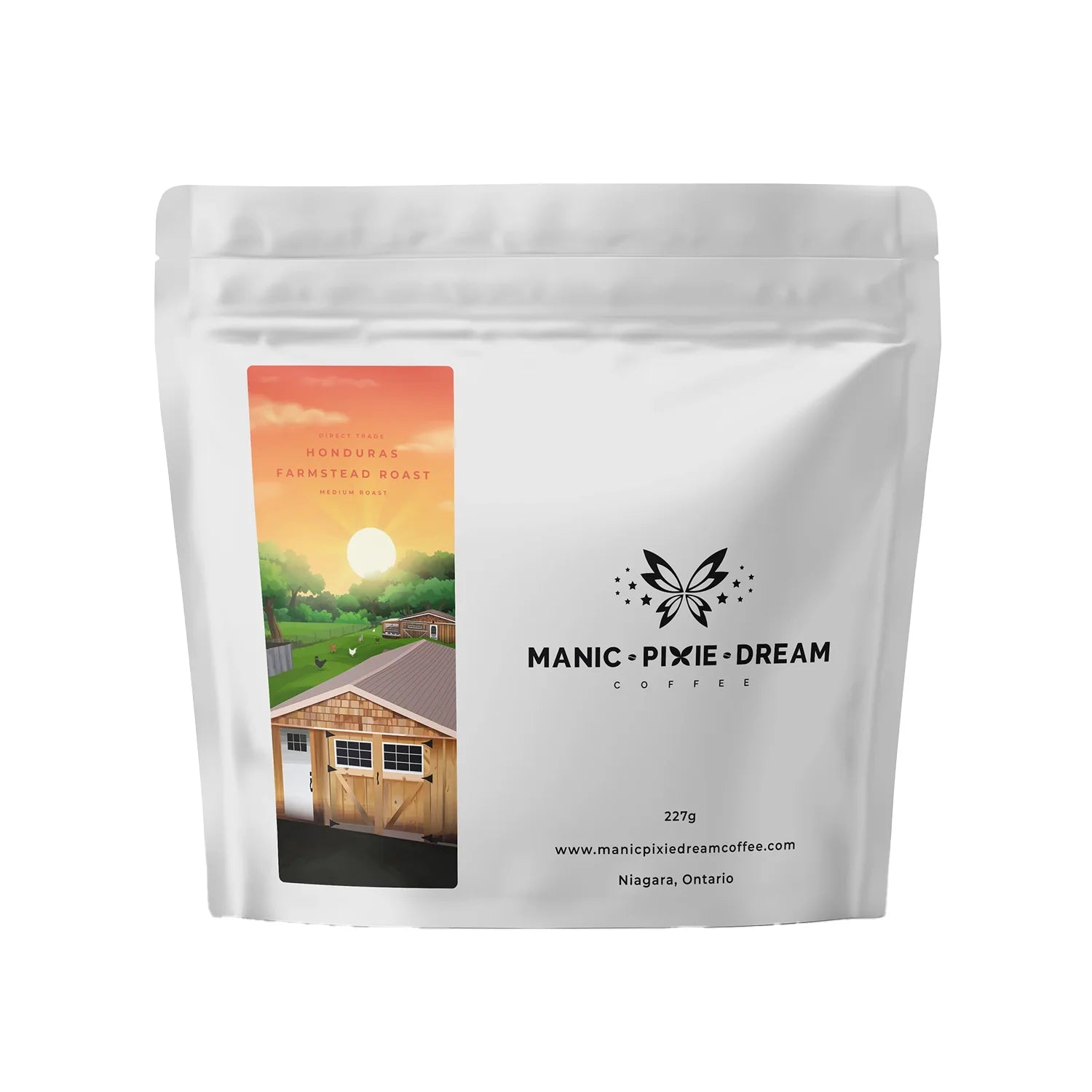 Organic Manic Pixie Dream Whole Bean Coffee - 8oz (227g) | Single Origin Farmstead Roast | Medium Dark Blend for French Press, Pour Over & Cold Brew | Perfect for Home, Office & Gifting