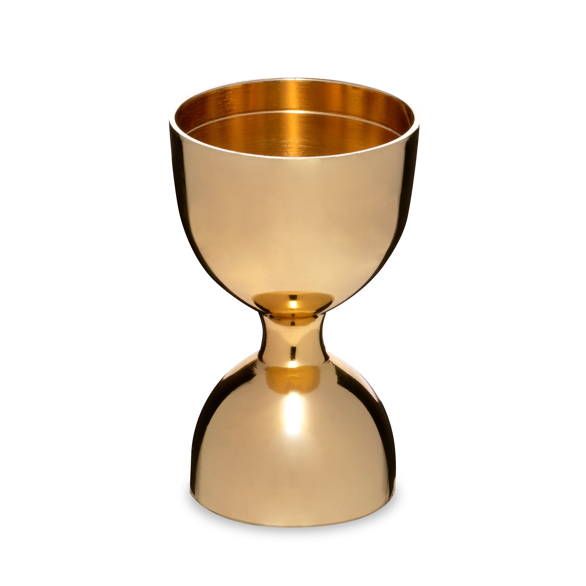 LEOPOLD® Gold Plated Jigger - 1oz & 2oz Dual Measuring Cocktail Tool for Bartenders & Home Mixologists | Perfect for Martinis, Old Fashioned & Craft Cocktails