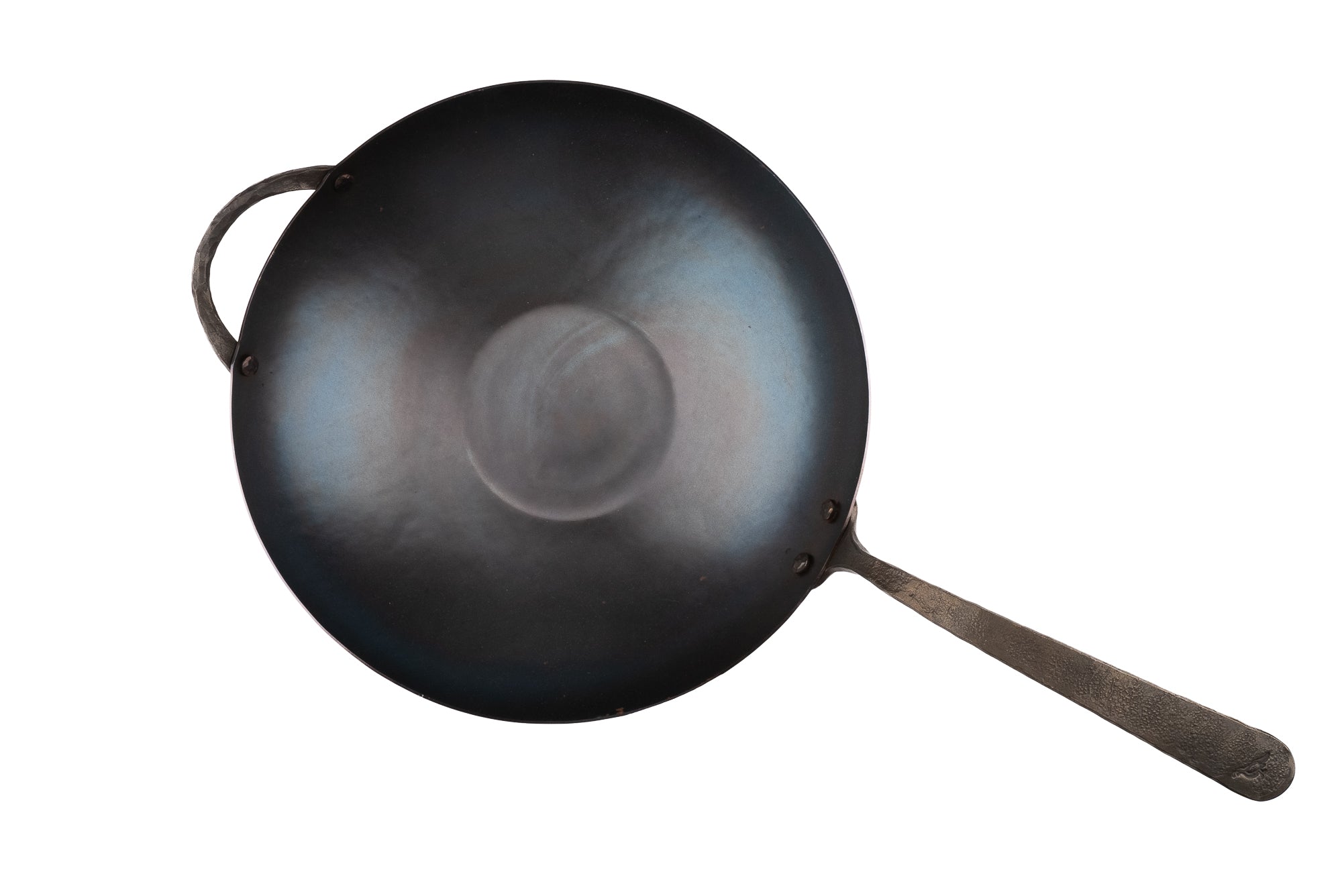 Premium Smithey Carbon Steel Wok Pan - 12 Inch Traditional Chinese Stir Fry Pan with Wooden Handle - Professional Restaurant-Grade Wok for High Heat Cooking, Stir Frying, Sautéing, and Deep Frying - Perfect for Home Chefs & Asian Cuisine Lovers