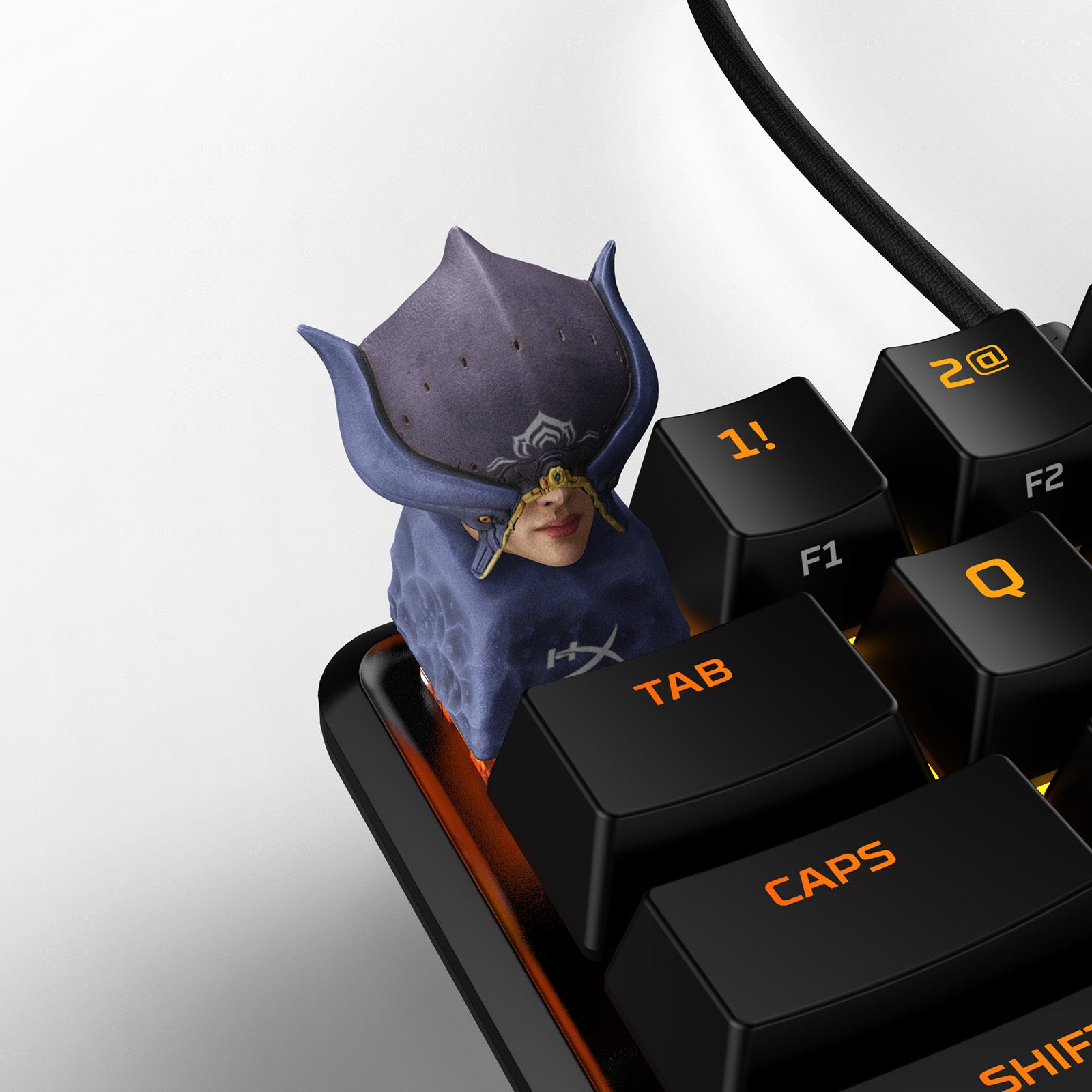 HX3D x Warframe Lotus Keycap - Custom Mechanical Keyboard Keycap for Gaming & Typing - Perfect for Warframe Fans & PC Enthusiasts