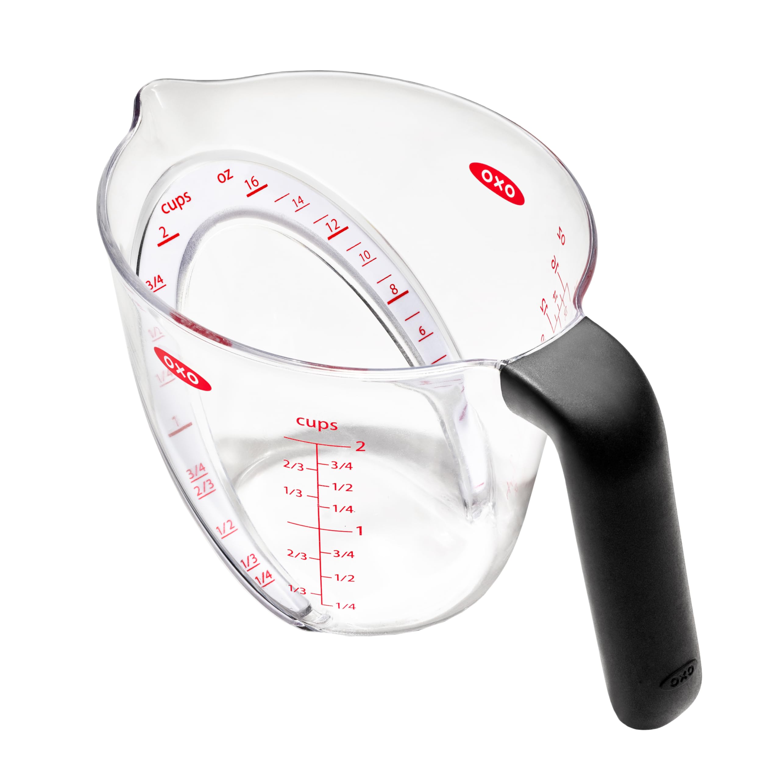 OXO Good Grips 2-Cup Angled Measuring Cup - Clear View Liquid & Dry Measuring Cup for Baking, Cooking & Mixing - BPA-Free Kitchen Essentials for Accurate Measuring