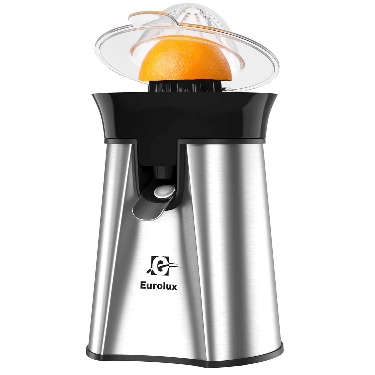 Eurolux Electric Orange Juicer - Powerful Motor with 2 Cones for Lemons, Limes & Grapefruits | Easy to Clean, Dishwasher-Safe Citrus Press for Fresh Juice | Perfect for Breakfast, Cocktails & Healthy Drinks
