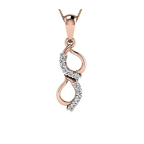 14K/18K Yellow/White/Rose Gold IGI/IGLI/DGL Certified 0.07 Carat Diamond Pendant - Paisley Design Jewelry for Women & Girls | Perfect for Birthdays, Anniversaries & Special Occasions | Dishis Designer Collection