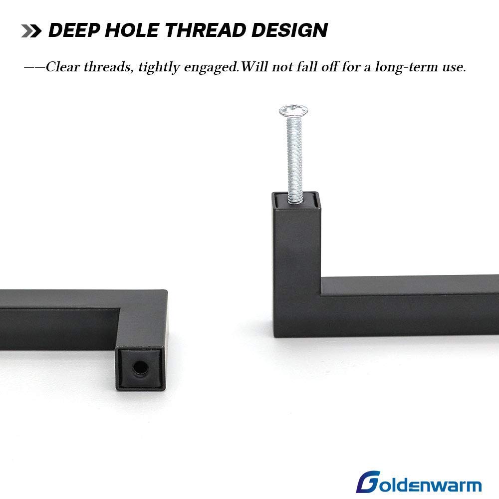 Black Cabinet Pulls 4-1/2