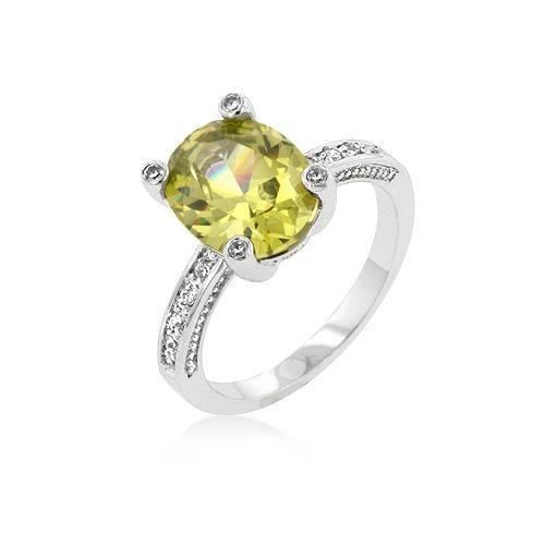 Peridot Anniversary Ring for Women - 14K Gold Plated Gemstone Jewelry Gift for Her - Perfect for Birthday, Valentine's Day & Special Occasions