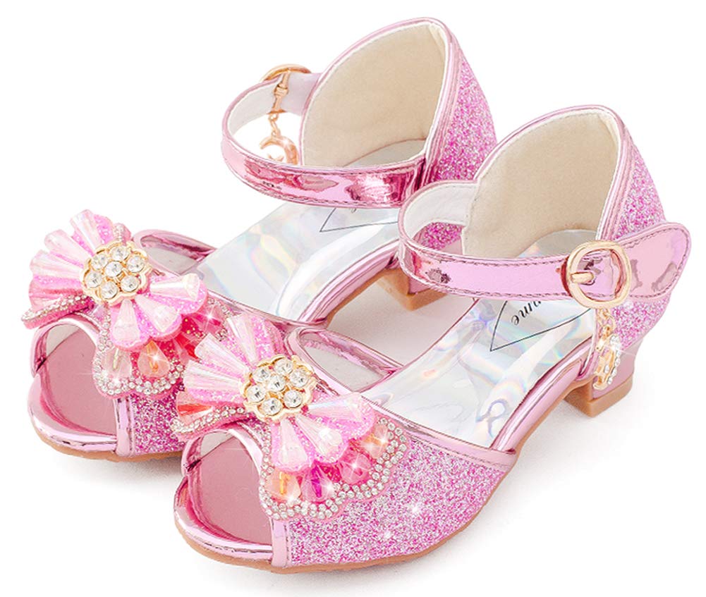 Osinnme Toddler & Little Big Kid Girls Wedding Sandals - Flower Girl Shoes for Special Occasions, Birthday Parties & Formal Events
