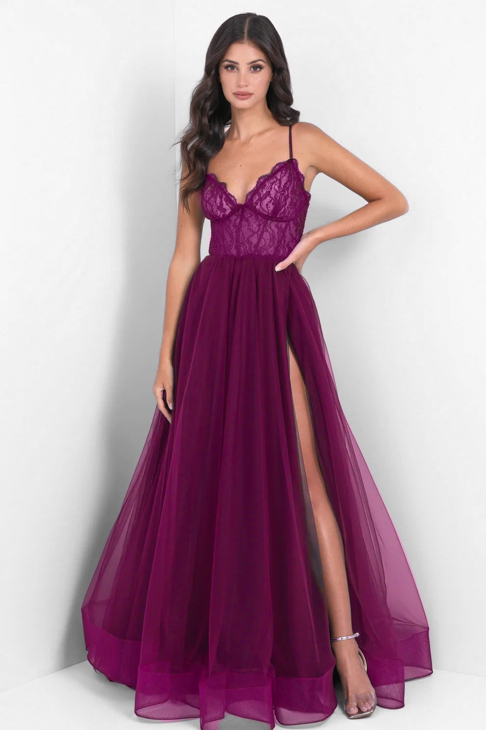 Elegant Dani Gown in Mulberry - Perfect for Weddings, Parties & Special Occasions
