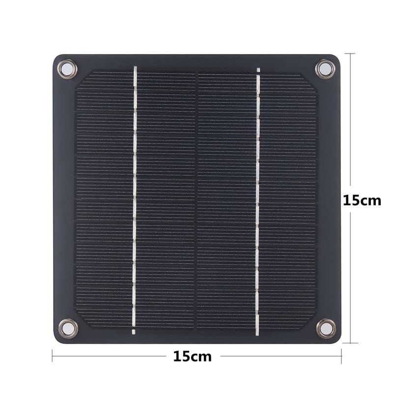 30W 12V Solar Powered Exhaust Fan - 6 Inch Mini Ventilation Fan with Solar Panel for RV, Greenhouse, Dog House & Chicken Coop | Energy Efficient Cooling Solution for Outdoor Spaces