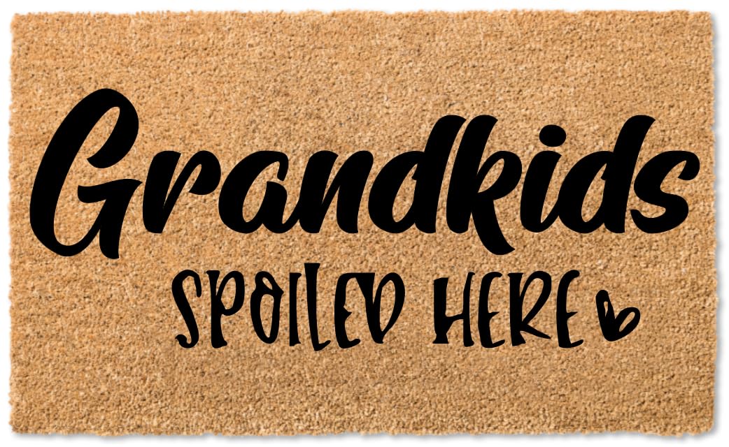 Custom Personalized Monogram Doormat for Grandkids, Wedding & Closing Gifts | Premium Thick Coir Welcome Mat for Front Door | Made in USA | Perfect for Home Entryway & Special Occasions
