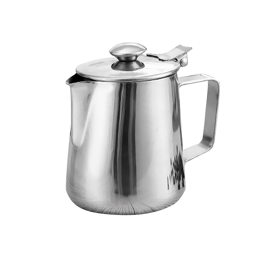 Premium Stainless Steel Milk Frother Pitcher for Latte Art, Espresso & Cappuccino - 10oz to 60oz (350ml) Capacity Options - Barista-Grade Coffee Foam Maker for Home & Cafe Use
