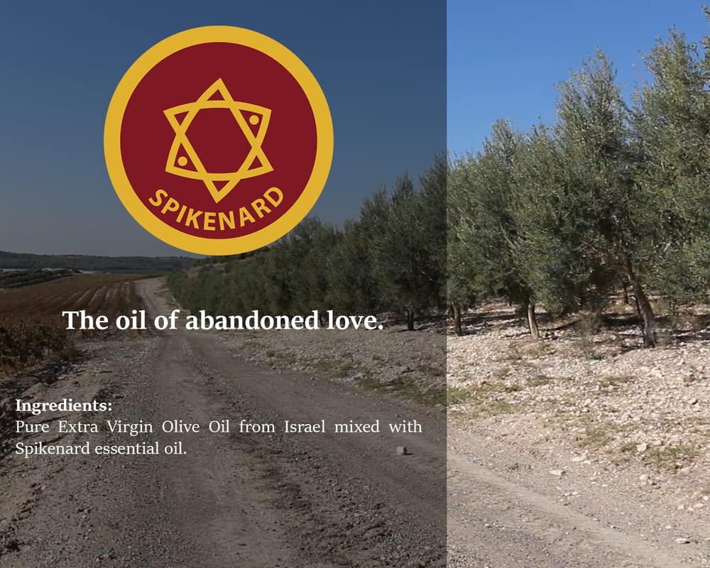 Pure Spikenard Anointing Oil from Jerusalem - 8.45 Fl Oz Holy Spiritual Oil Handmade with Natural Ingredients | Blessed for Wedding Ceremonies, Religious Rituals & Spiritual Healing | Perfect for Anointing, Prayer & Sacred Occasions
