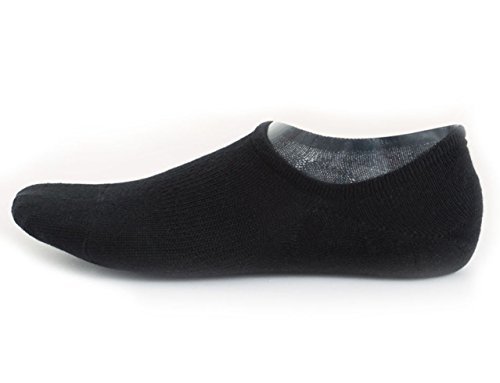 HappyRain No Show Socks for Women & Men - 3 Pack Black Cotton Low Cut Invisible Socks with Non-Slip Grip - Perfect for Sneakers, Loafers & Casual Shoes