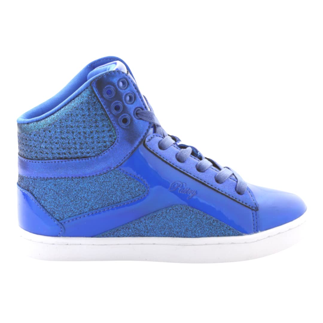 Pastry Youth Pop Tart Glitter High-Top Sneakers for Kids | Blue Sparkle Shoes Size 13 | Fun & Comfortable for School, Playdates & Everyday Wear