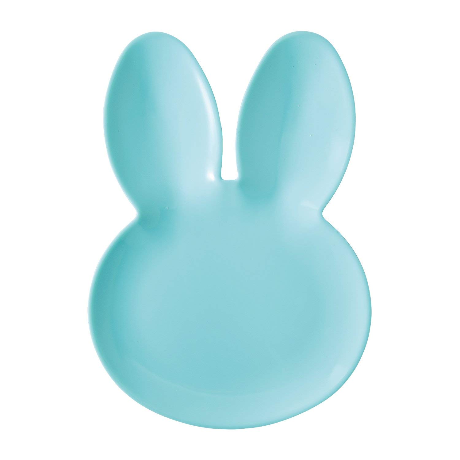 UPware Easter Bunny Melamine Plates - Bunny-Shaped 10 x 7.25 Inch Durable BPA-Free Dinner Plates Set of 4, Pastel Spring Decorations - Perfect for Easter Brunch, Party Tableware, Holiday Dining & Home Decor