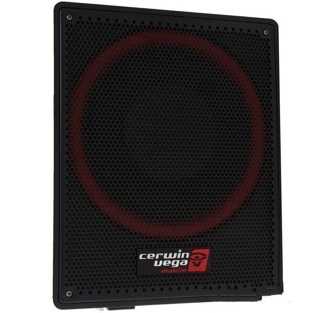 Cerwin Vega VPAS12 600W Max (250W RMS) 12 Inch Under Seat Powered Subwoofer Enclosure - High Performance Car Audio Bass System for Trucks, SUVs and Vehicles - Perfect for Road Trips and Music Lovers