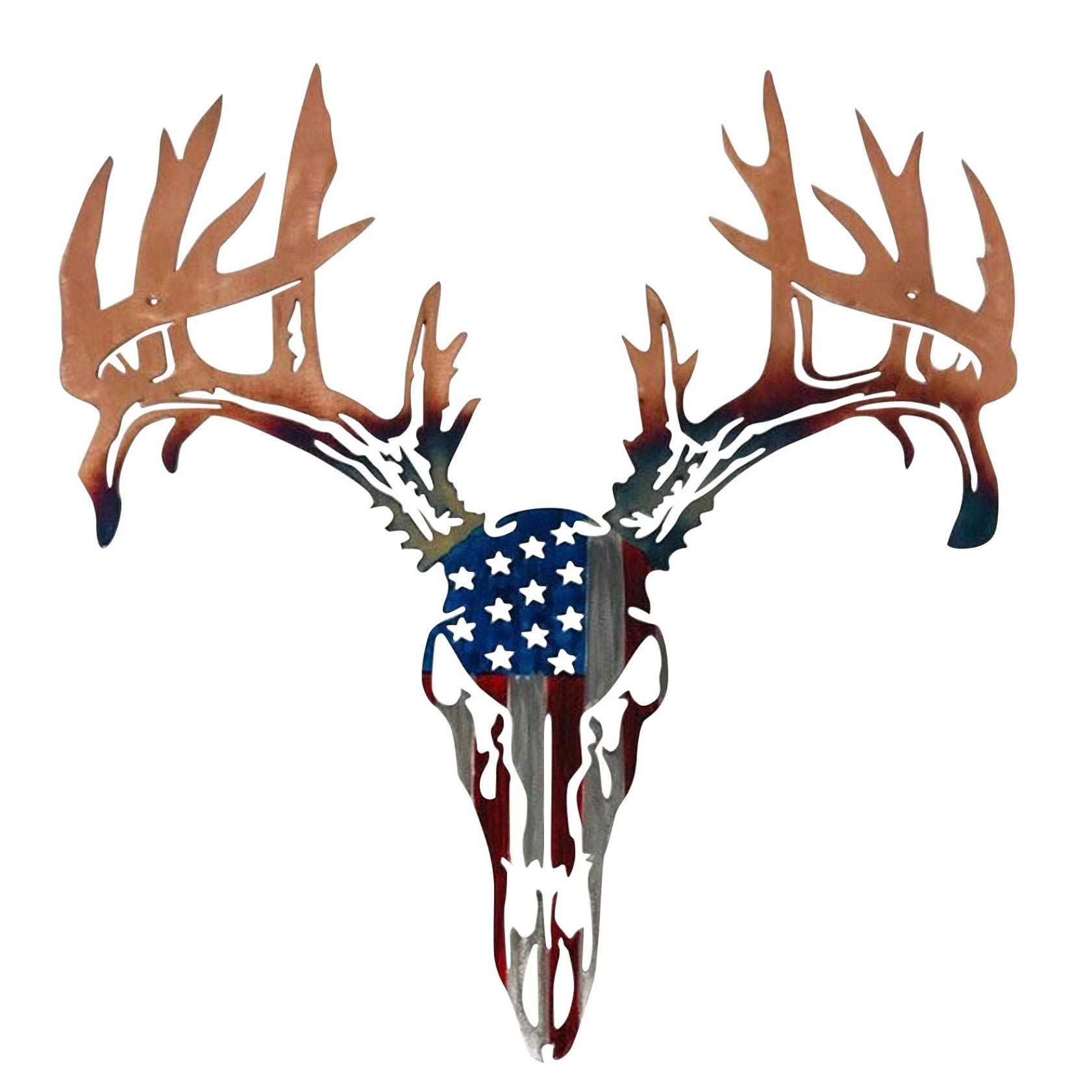 Stunning Metal Wall Art - Elk Silhouette Decor for Home, Bedroom & Living Room | Unique Handcrafted Wall Hanging for Rustic Cabin, Lodge or Nature-Themed Interior Design