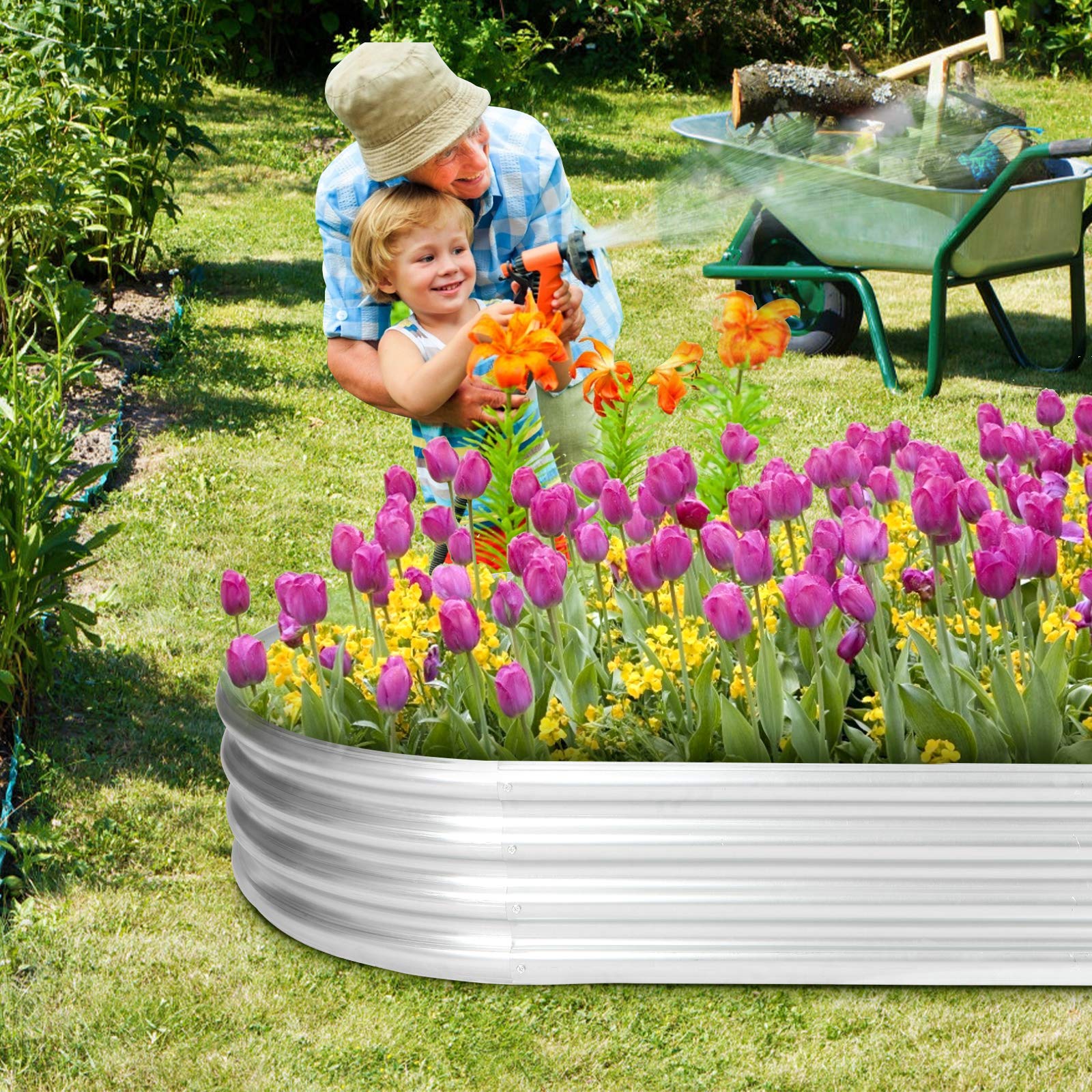 Galvanized Raised Garden Bed Outdoor - Durable Rust & Weather Resistant Planter Box for Vegetables, Herbs & Flowers | Perfect for Backyard, Patio & Urban Gardening